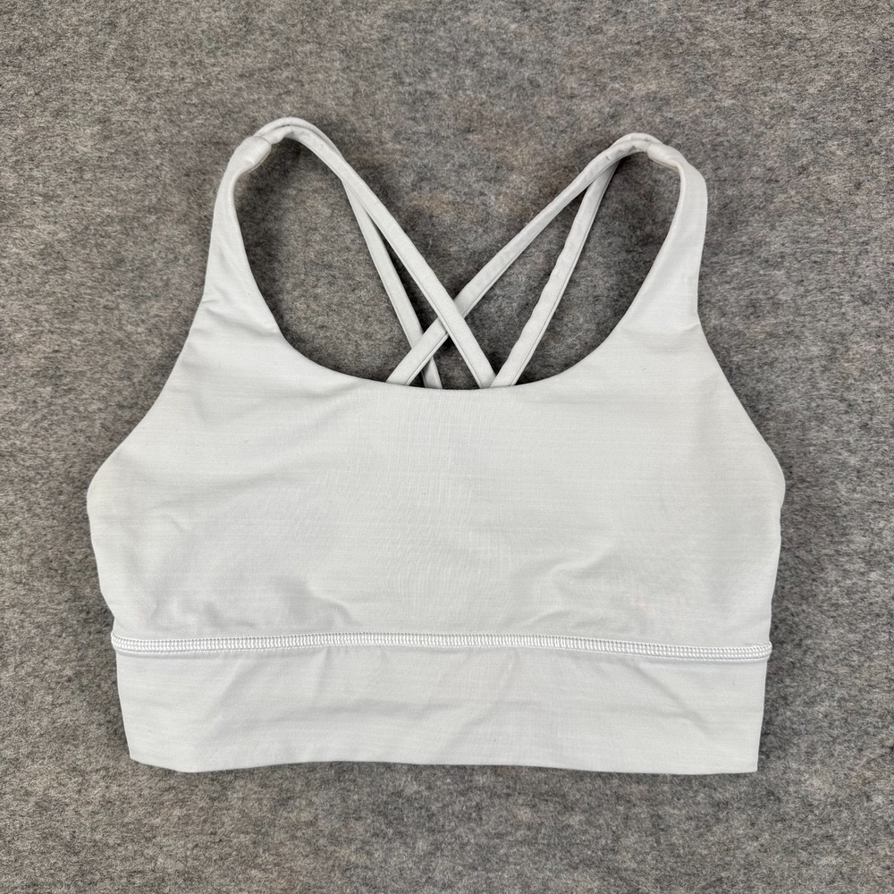 Lululemon Energy Bra Long Line Gray Womens 6 *